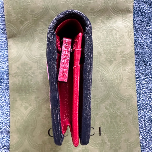 100% Authentic Gucci Color Pattern GG Card Case Wallet - Picture 5 of 9